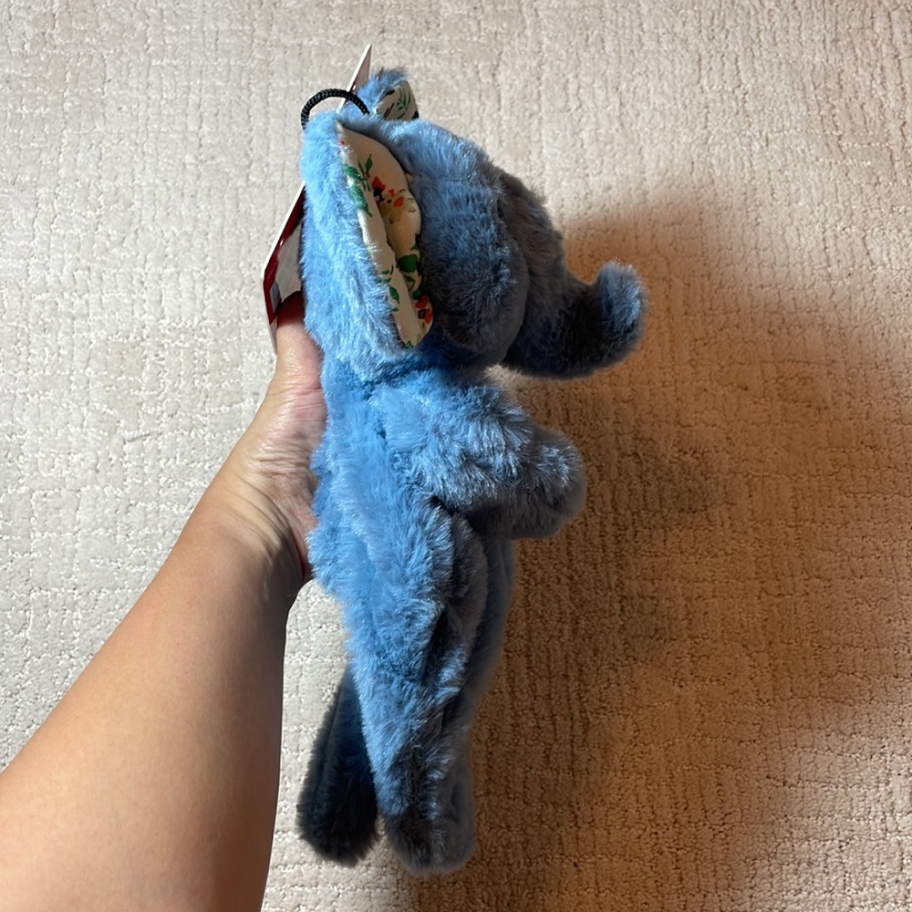 Pet Lou Floppy Elephant Plush Squeker Dog Toy, 13-inch Height, Blue - Picture 7 of 7